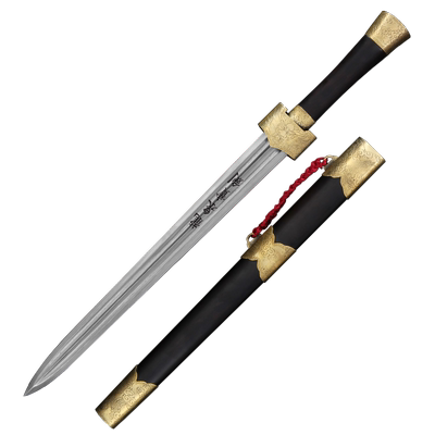 龙泉宝剑小龙膘战国剑黑檀木黄铜