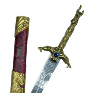 龙泉宝剑金蛇剑碧血剑花纹钢刀具防身冷兵器刀剑真剑影视剑未开刃