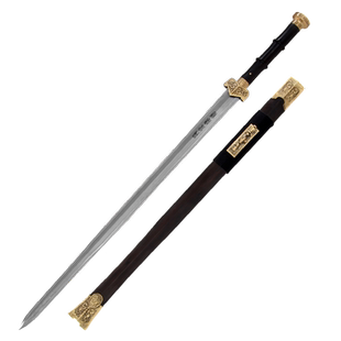 正品龙泉宝剑张叶胜青龙汉剑花纹钢刀具防身冷兵器刀剑真剑未开刃