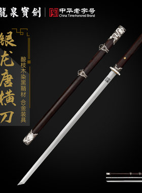 龙泉宝剑银龙唐横刀合金装具
