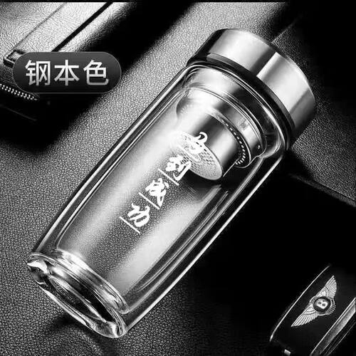 创意水杯耐高温食品级家用喝水杯子高颜值大肚玻璃杯便携水杯男