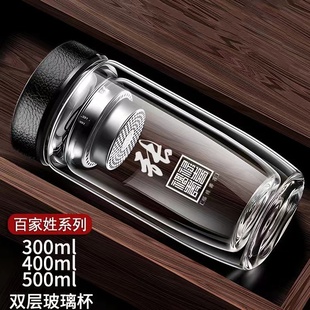 玻璃杯子耐高温防爆高硼硅玻璃水杯耐高温食品级茶杯男个人专用杯