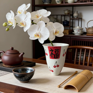 简约花盆大蕙兰蝴蝶兰大口径高端花器植物盆栽高脚盆景网红花器