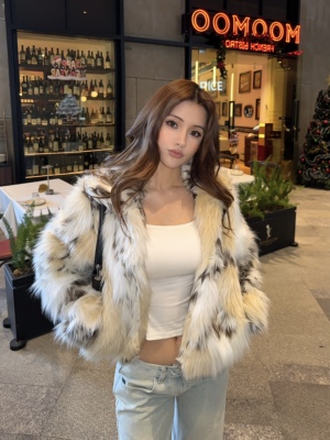【SpicyFairyhood】“baby cheetah”短款豹纹毛毛年轻皮草外套