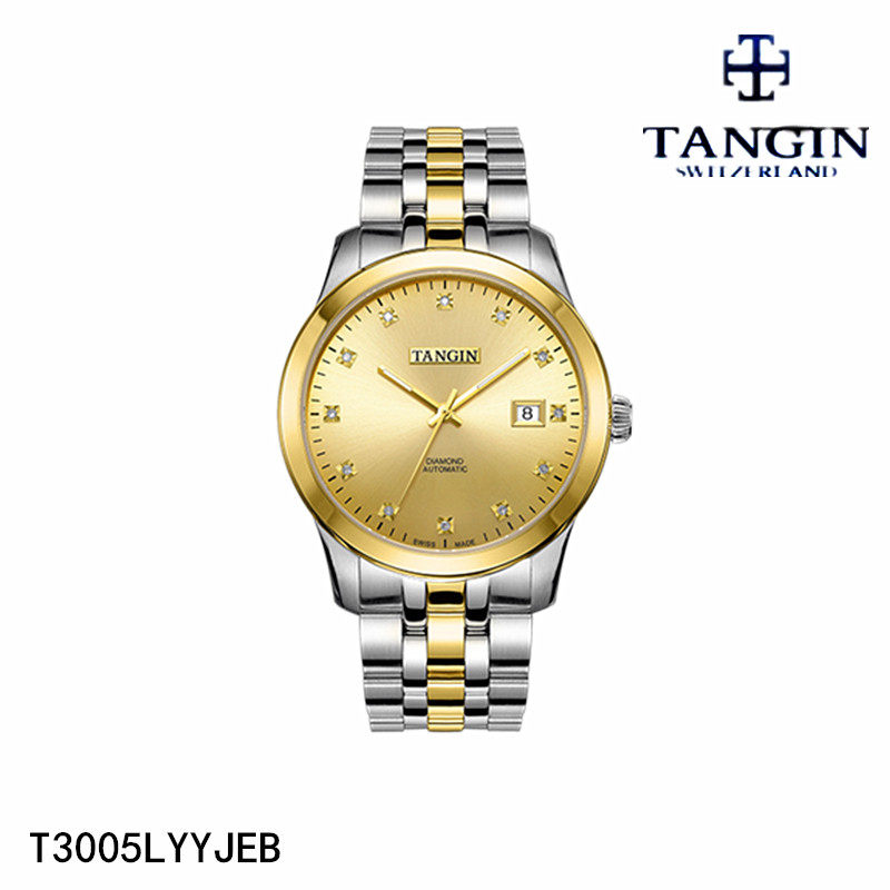 tangin天珺手表 正品机械表18K金女表全自动T3005LYYJEB日历3005