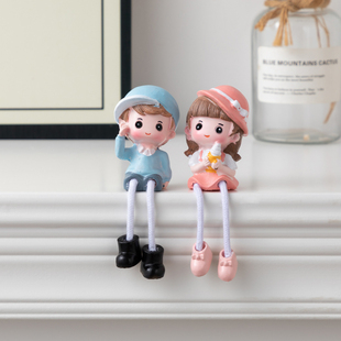 家居工艺品装饰小娃娃摆件化妆台面饰品摆件墙面挂钟置物架小玩偶