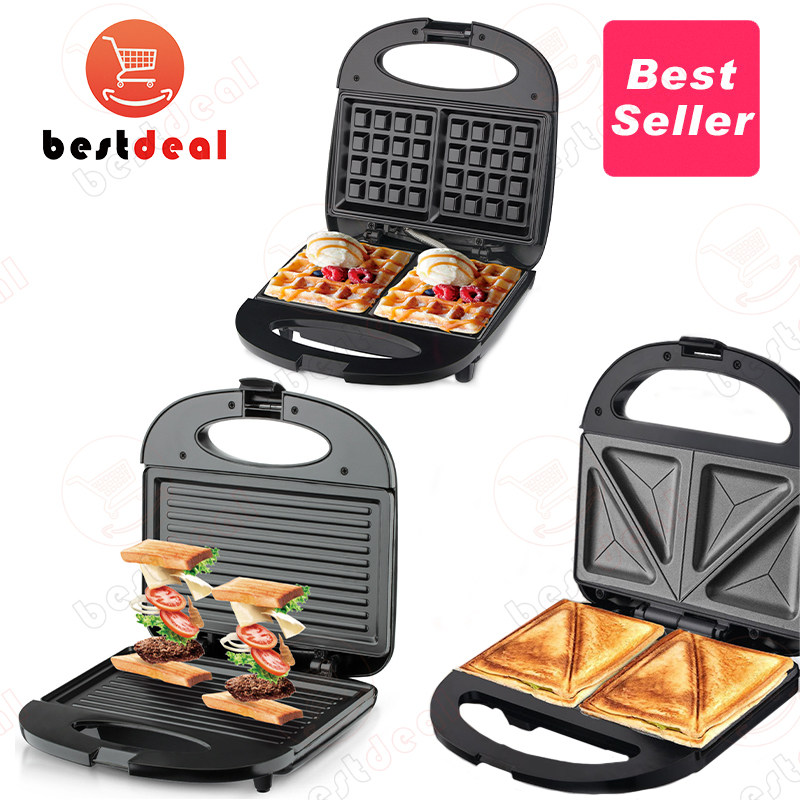 Panini Bread Breakfast Machine Toaster Sandwich Maker 3 in 1