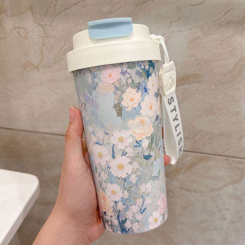 纯陶瓷保温杯女高颜值中药杯大容量双饮咖啡杯车载随手学生茶水杯