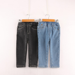 冬款童装    男女童两色右小袋修身加绒九分牛仔裤   95A-3-4