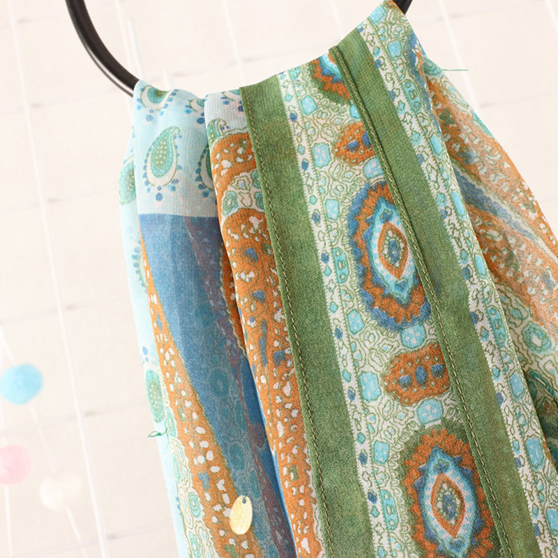 보호 스타일의 비즈 부드럽고 매끄러운 얇은 스카프 사이즈 50*170 유럽 및 미국 싱글