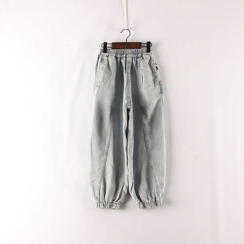 两色后单口袋黑标莱赛尔束口裤