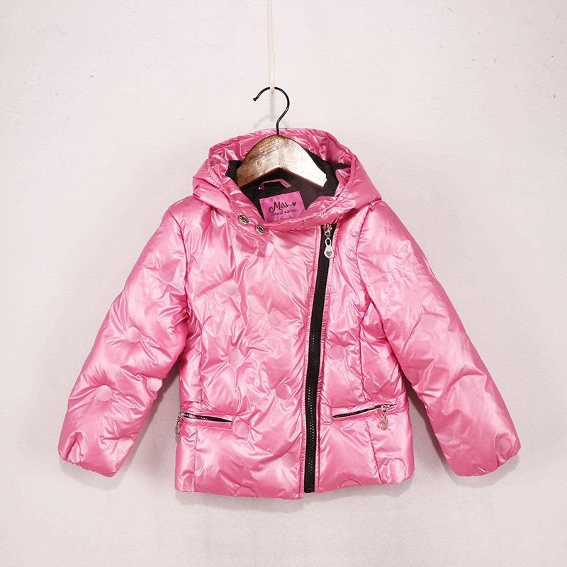 微暇秋冬新品  女童连帽亮面点胶款夹棉加厚斜侧拉链 棉衣96E-2-2,童装/婴儿装/亲子装,普通外套,淘宝优惠券,粉丝福利购,淘宝优惠卷