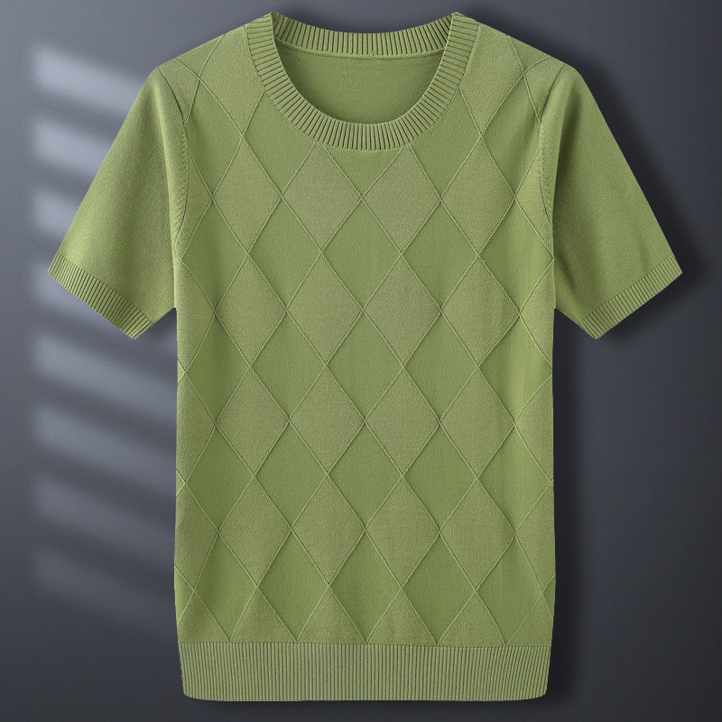 春秋青年薄款个性半截袖毛衣