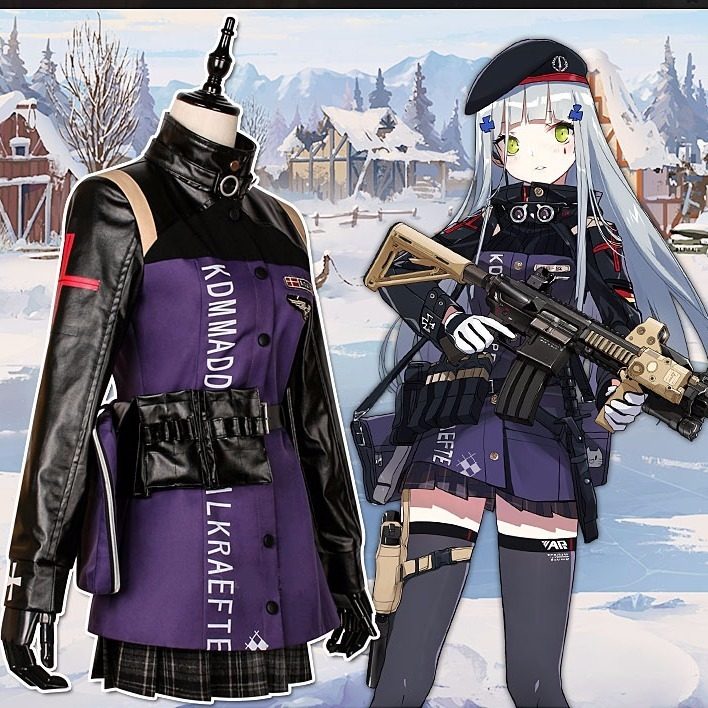 hk416cos服女404小队少女前线cosplay服装假发鞋懂动漫游戏服漫展