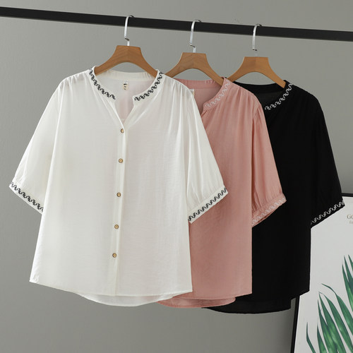 V领显瘦大码短袖长袖大码