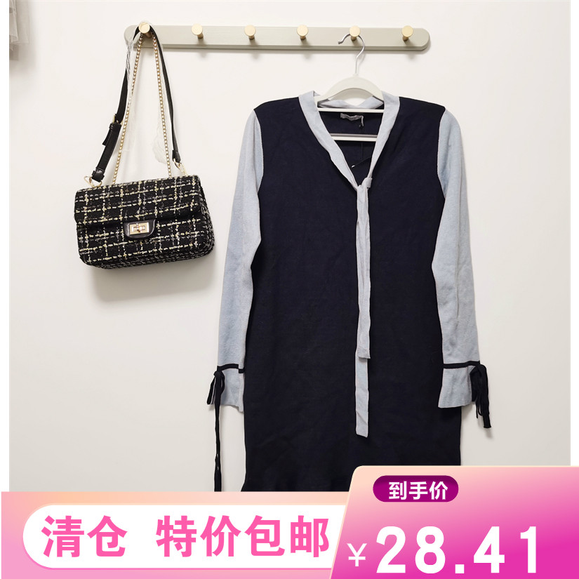 2023年女士毛衣裙针织衫打底衫高领淑女套头长袖修身常规加厚秋冬