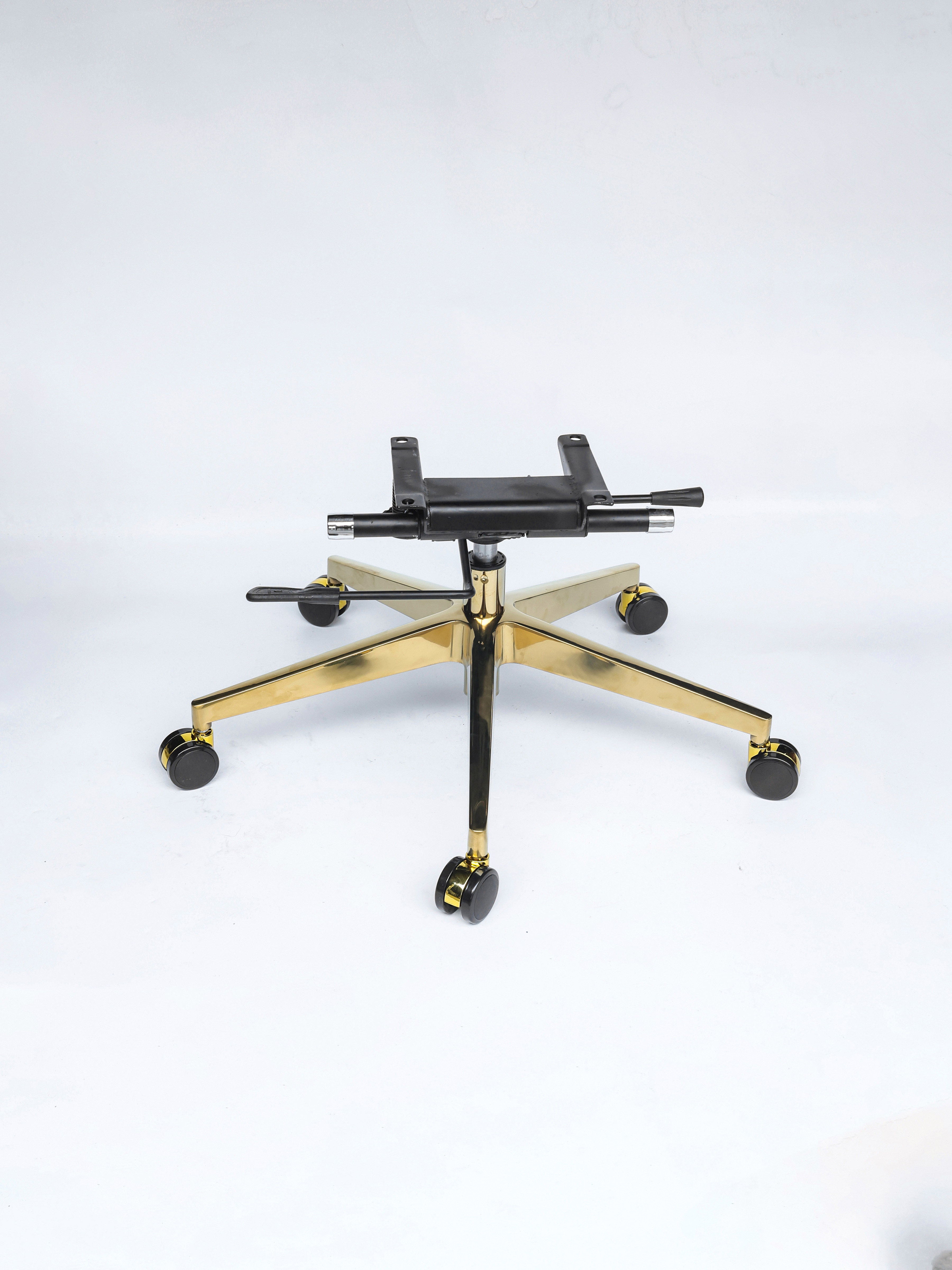 电镀金色铝合金五星脚托盘底座套件底盘办公椅老板椅转椅支架配件