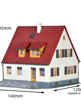 久安铁道 沙盘建筑模型 1:87HO KIBRI 38710农村的独栋住宅