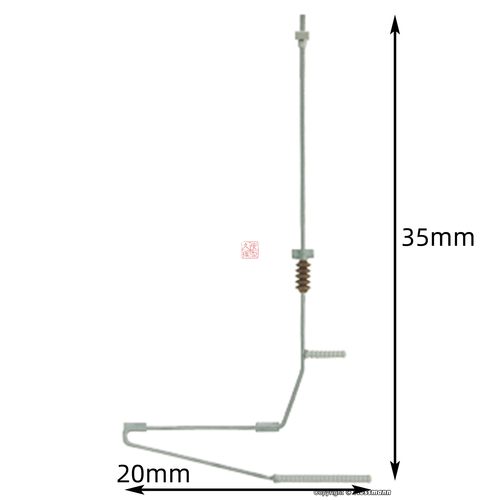 1:160N比例模型VIESSMANN 4377 接触网软横跨的腕臂 一包3支
