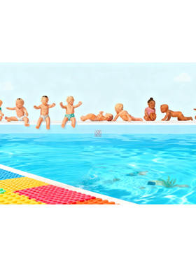 久安铁道 仿真人物 微缩小人 1:87 PREISER 10529 各种肤色的婴儿