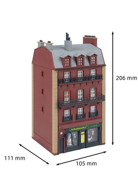 久安铁道沙盘建筑模型1:87HO FALLER 130713 四层城市公寓