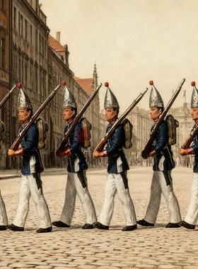 微缩小人 1:87 PREISER回眸百年系列 12189 波茨坦卫戍团 1894年