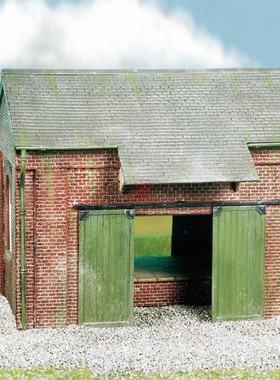 久安铁道PECO WILLS匠人系列建筑模型OO/HO CK19 红砖样式的货站