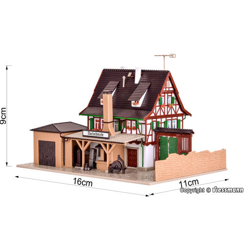 久安铁道 沙盘建筑模型 1:160N比例Vollmer47696乡村铁匠铺