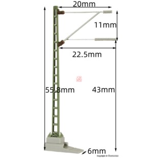 久安铁道N比例1:160 VIESSMANN 4310 接触网标准立柱 单只