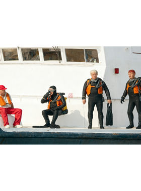 久安铁道 仿真人物 微缩小人 1:87 PREISER 10693 潜水员