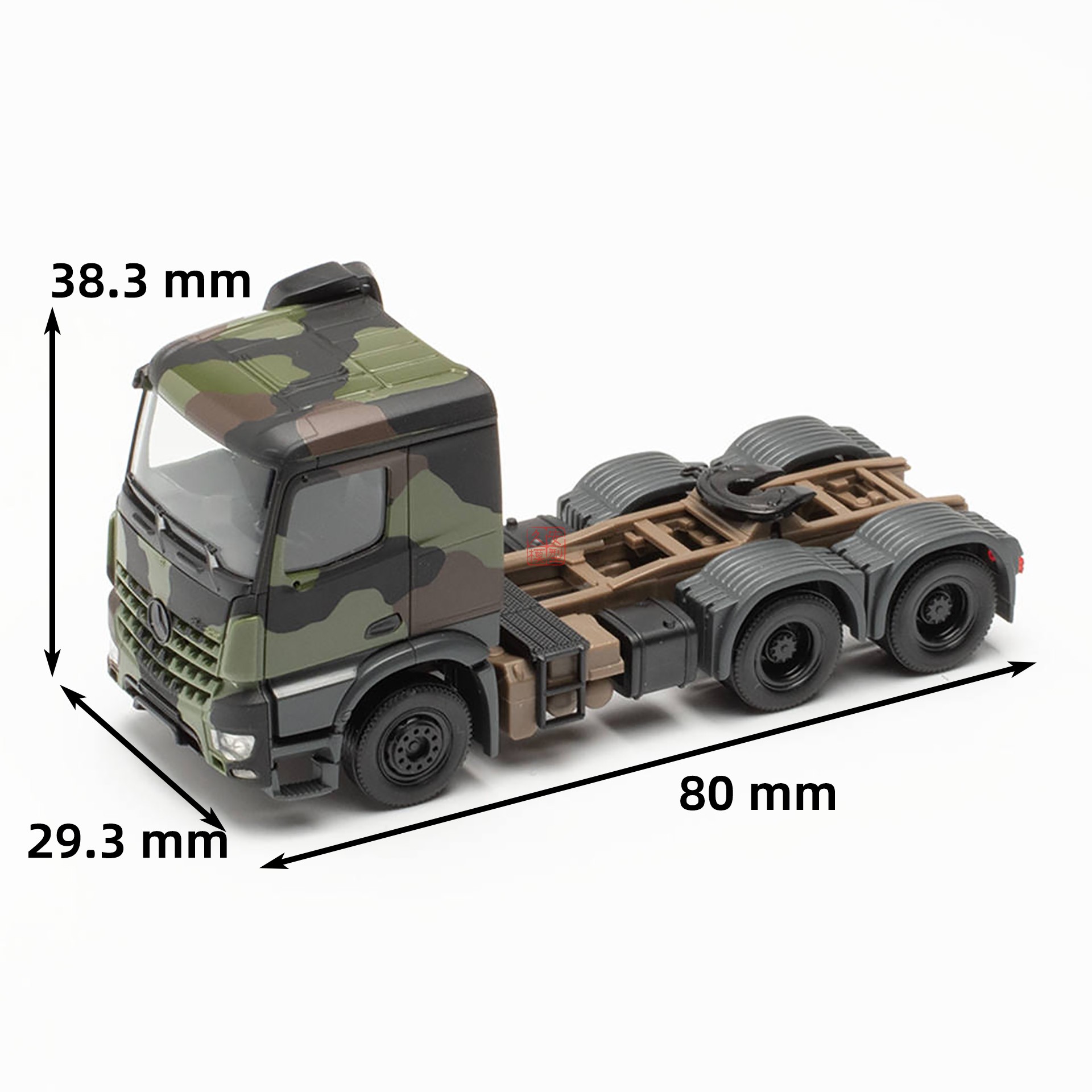 Herpa Military 1:87 747028 奔驰Arocs 6x4三轴拖头 迷彩