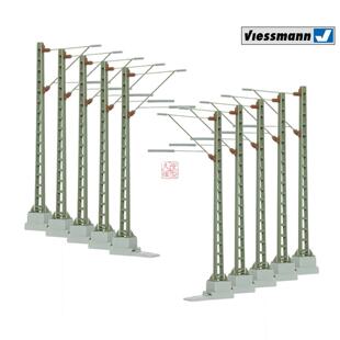 久安铁道 1:87 模型场景 VIESSMANN 4109 HO接触网标准支柱 10支