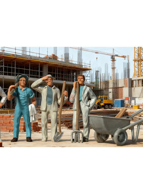 久安铁道 仿真人物 微缩小人 1:87 PREISER 14144 建筑工人