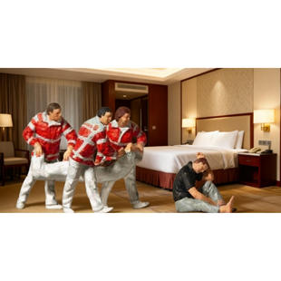 久安铁道 仿真微缩小人 1:87 PREISER 10567 医疗救护员和伤者