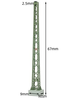 N比例1:160 VIESSMANN 4314 铁路接触网 软横跨钢架立柱 高67mm