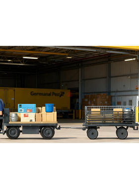 久安铁道 微缩小人 1:87 PREISER 10256 站台行李车带司机