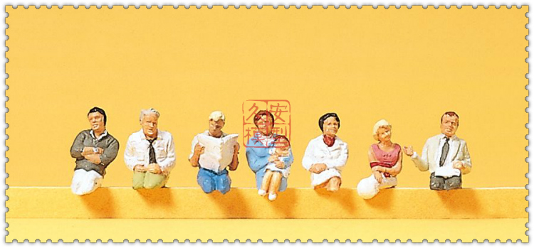 苔藓盆栽微拍人物 1:87 PREISER 10298 车厢内的坐姿旅客 无腿