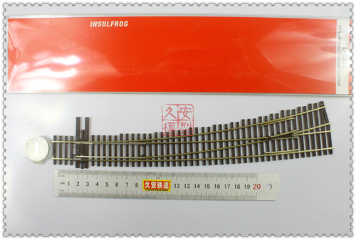 久安铁道 PECO 专业火车轨道CODE83 SL-8377 #7弯岔左开 绝缘岔芯