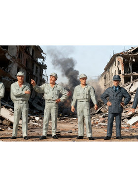 仿真人物 微缩小人 1:87 PREISER 10457 德国联邦救援署THW 1950