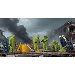 仿真人物 微缩小人 1:87 PREISER 10731 穿防化服的消防员 绿色