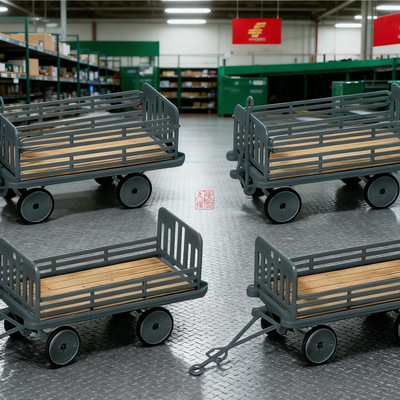 久安铁道 拼装模型 1:87 PREISER 17129 站台上的行李拖车X4 灰色