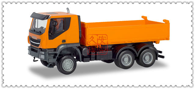 成品卡车herpa 1:87 309998 scania trakker 6x6自卸运输车市政黄