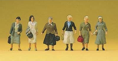 仿真人物 微缩小人 1:87 PREISER 10365 搭火车的上班族 女性