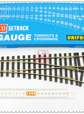 PECO 火车模型轨道 O比例1:43.5 ST-U750 小号右岔CODE124