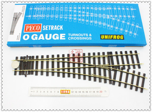 PECO 火车模型轨道 O比例1:43.5 ST-U750 小号右岔CODE124