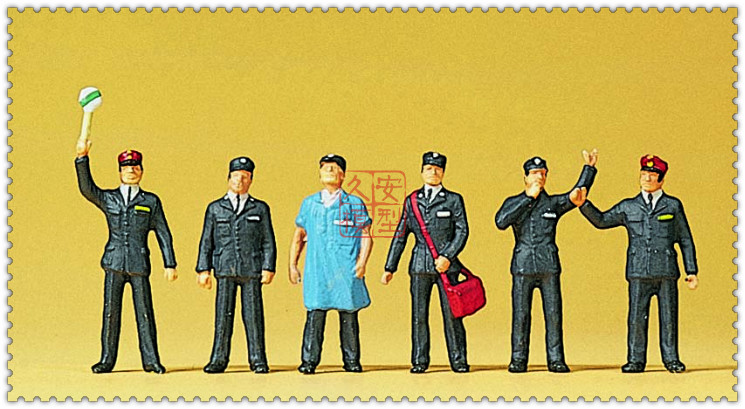 苔藓盆栽微拍人物 1:87 PREISER 10087 瑞士铁路公司工作人员