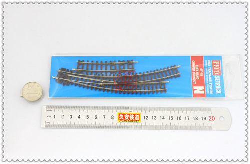 PECO 专业火车模型轨道 N比例1:160 CODE80 ST-45 弯岔 左开