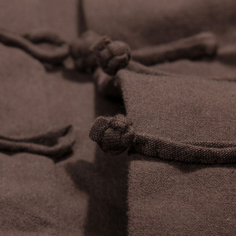 TANG SUIT MENS YOUTH RETRO CHINESE STYLE MENS LONG-SLEEVED HANFU ETHNIC STYLE COTTON COTTON JERSEY GOWN MENS SHIRT