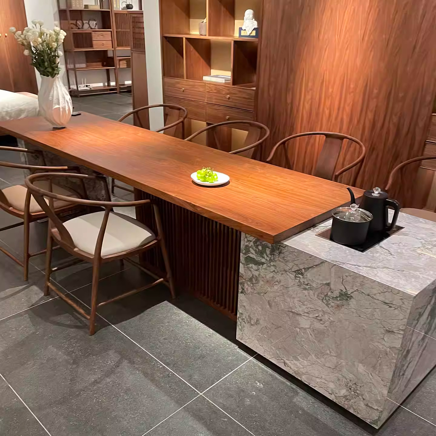 2026新款客厅高端黑胡桃木茶桌烧水壶一体嵌入式无界实木茶台,住宅家具,家用茶台/茶桌,淘宝优惠券,粉丝福利购,淘宝优惠卷