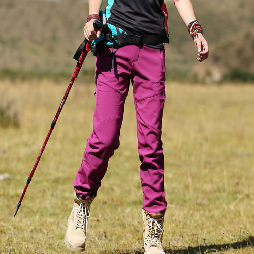 雪丘岛秋冬新款登山抗风加绒软壳